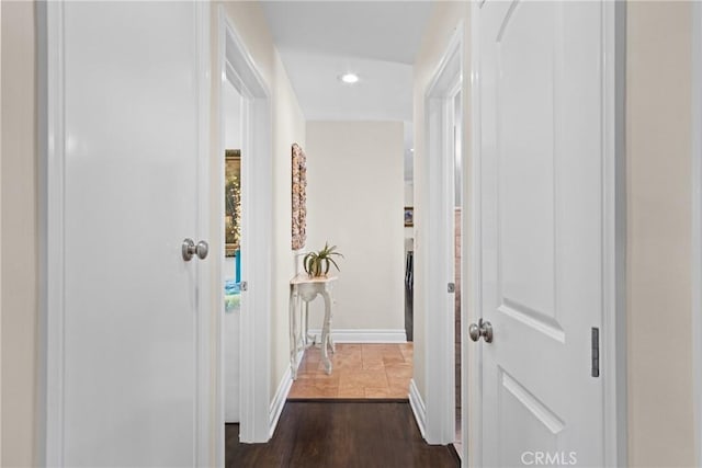 17652 Fiesta Way, Tustin, CA 92780 - hall featuring recessed lighting and dark wood-type flooring