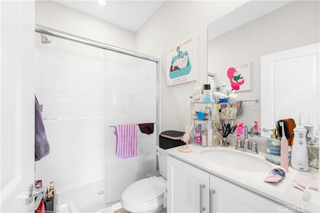 1570 Topia Ave, Placentia, Placentia, CA 92870 - bathroom with a shower stall, toilet, and vanity