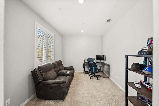 33168 Toledo Bend Ct, Winchester, CA 92596 - carpeted home office featuring baseboards and recessed lighting
