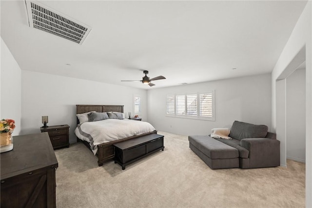 33168 Toledo Bend Ct, Winchester, CA 92596 - bedroom featuring light carpet and ceiling fan