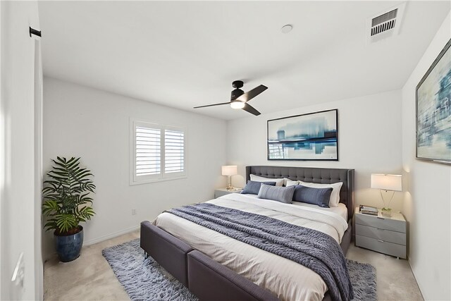 33168 Toledo Bend Ct, Winchester, CA 92596 - bedroom featuring light colored carpet and ceiling fan