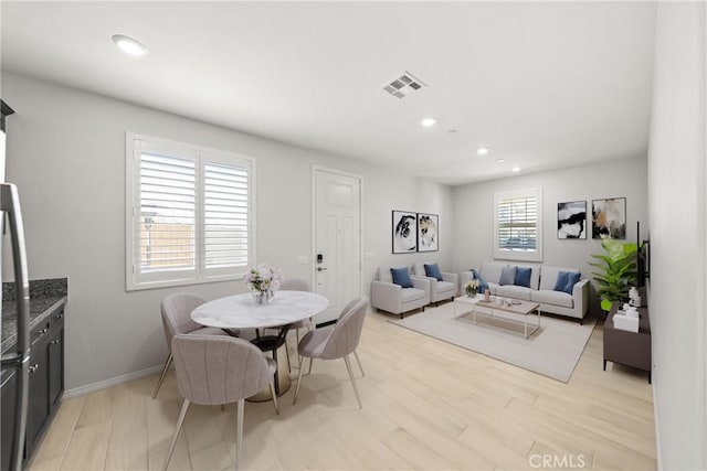 33168 Toledo Bend Ct, Winchester, CA 92596 - dining space featuring recessed lighting and light wood-type flooring