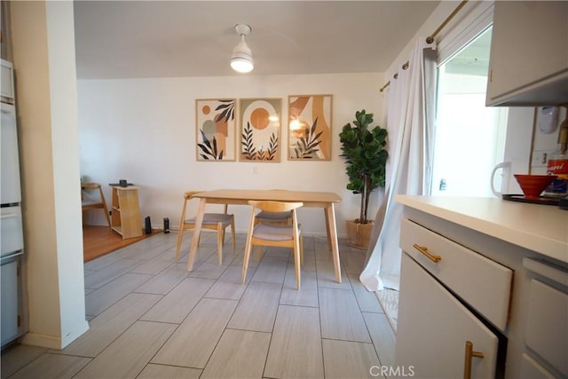 61740 Oleander Dr, Joshua Tree, CA 92252 - dining space with wood finish floors and baseboards