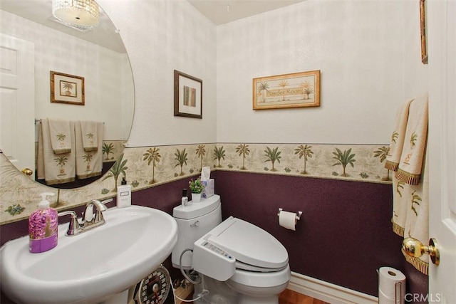 33370 Morning View Dr, Temecula, CA 92592 - half bathroom featuring a sink and toilet