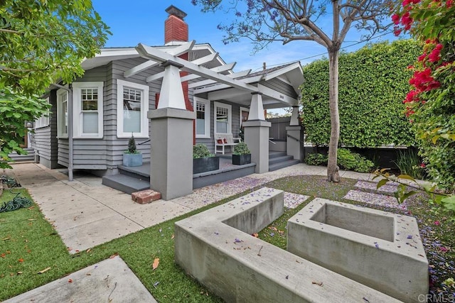 3818 Herbert St, San Diego, CA 92103 - back of house with a chimney