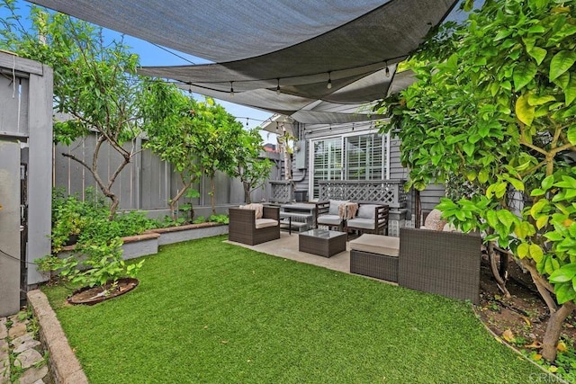 3818 Herbert St, San Diego, CA 92103 - view of yard with an outdoor living space and a patio area
