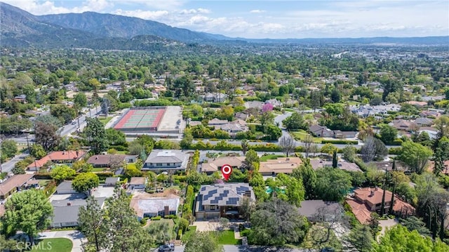 1410 Santa Margarita Dr, Arcadia, CA 91006 - aerial perspective of suburban area featuring a mountainous background