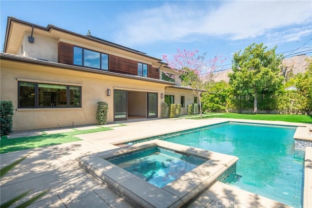 1410 Santa Margarita Dr, Arcadia, CA 91006 - view of swimming pool featuring a patio and a pool with connected hot tub