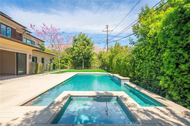1410 Santa Margarita Dr, Arcadia, CA 91006 - outdoor pool with an in-ground hot tub