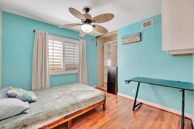 15414 Ficus St, Chino Hills, CA 91709 - bedroom featuring wood finished floors, baseboards, and ceiling fan