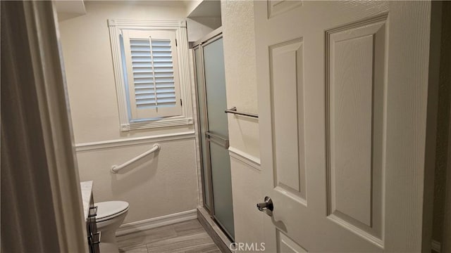 22947 Nadine Cir Unit A, Torrance, CA 90505 - full bathroom with a stall shower and wood finished floors