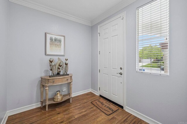 31920 Pasos Pl, Temecula, CA 92591 - foyer with dark wood finished floors and ornamental molding