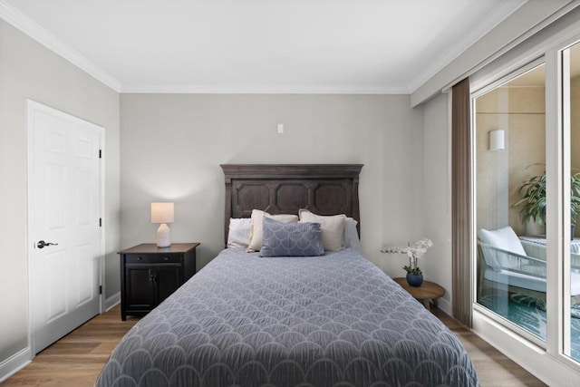 3890 Nobel Dr Unit 1505, San Diego, CA 92122 - bedroom featuring wood finished floors and crown molding