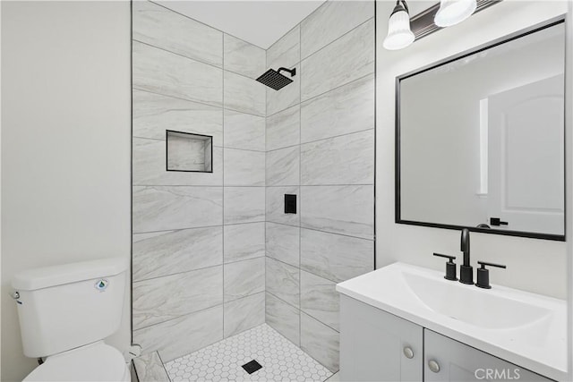 44242 Benald St, Lancaster, CA 93535 - bathroom featuring a stall shower, vanity, and toilet