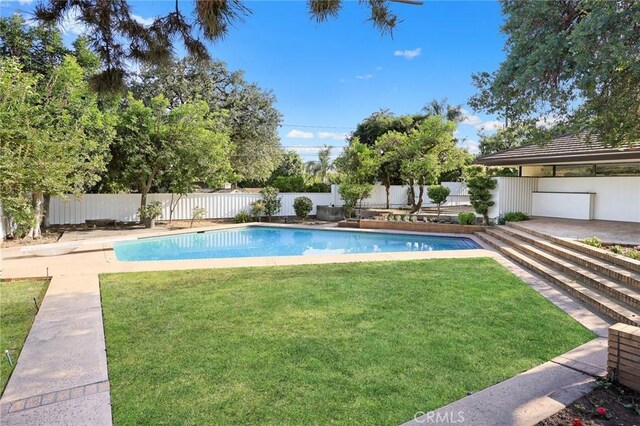 738 Hampton Rd, Arcadia, CA 91006 - view of swimming pool featuring a fenced backyard