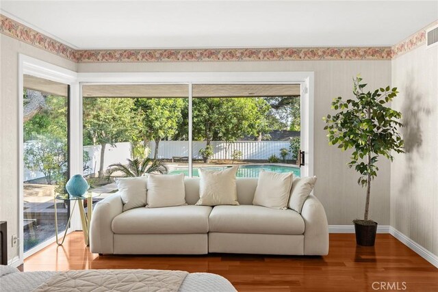 738 Hampton Rd, Arcadia, CA 91006 - living room with wood finished floors and baseboards