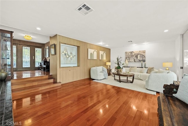 738 Hampton Rd, Arcadia, CA 91006 - living area featuring wood finished floors and recessed lighting
