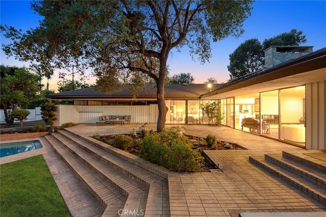 738 Hampton Rd, Arcadia, CA 91006 - back of house featuring a patio area and a chimney
