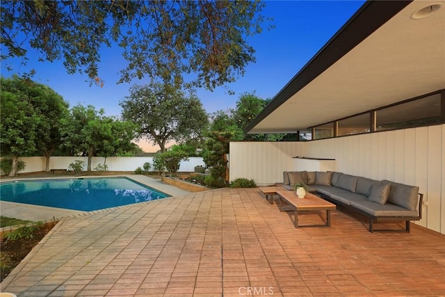 738 Hampton Rd, Arcadia, CA 91006 - view of swimming pool with a patio area, a fenced backyard, and outdoor lounge area