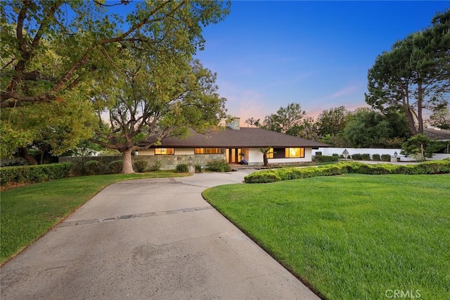 738 Hampton Rd, Arcadia, CA 91006 - view of front facade featuring driveway and a chimney