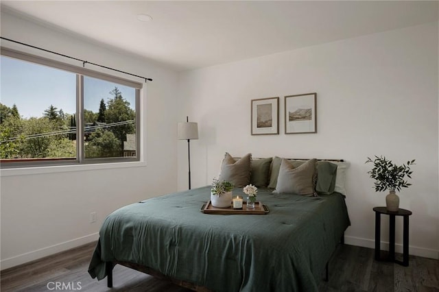 27947 St Bernard Ln, Lake Arrowhead, CA 92352 - bedroom featuring baseboards and wood finished floors