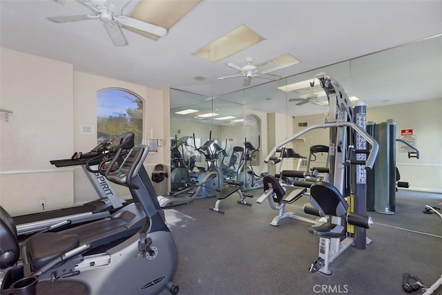 2400 San Gabriel Way Unit 205, Corona, CA 92882 - gym featuring ceiling fan