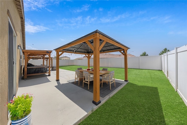 1372 Bello Pl, San Jacinto, CA 92582 - view of yard featuring a gazebo and a patio area
