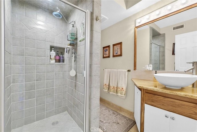 6309 Via Colinita, Rancho Palos Verdes, CA 90275 - full bathroom with vanity, a shower stall, and baseboards