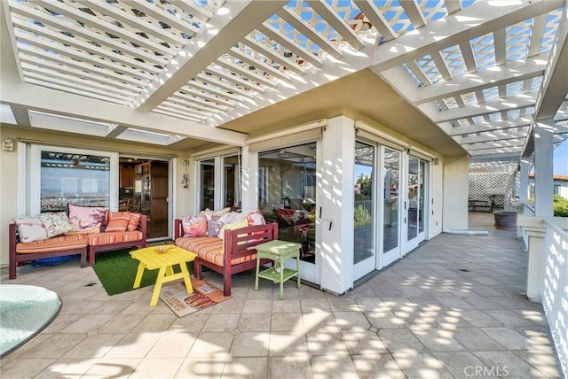 6309 Via Colinita, Rancho Palos Verdes, CA 90275 - view of patio with a pergola and an outdoor hangout area