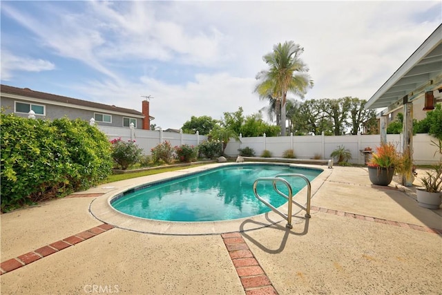 4163 Alma Ct, Chino, CA 91710 - view of swimming pool with a patio and a fenced backyard