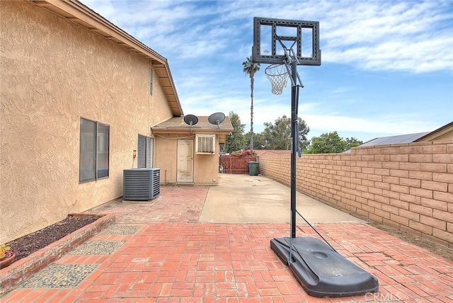 22784 Wren St, Grand Terrace, CA 92313 - fenced backyard with cooling unit and a patio area