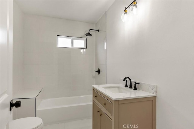 1209 W 40th Pl, Los Angeles, CA 90037 - full bathroom featuring vanity, toilet, and tub / shower combination