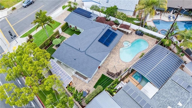 249 Loyola Rd, Costa Mesa, CA 92626 - drone / aerial view of a pool