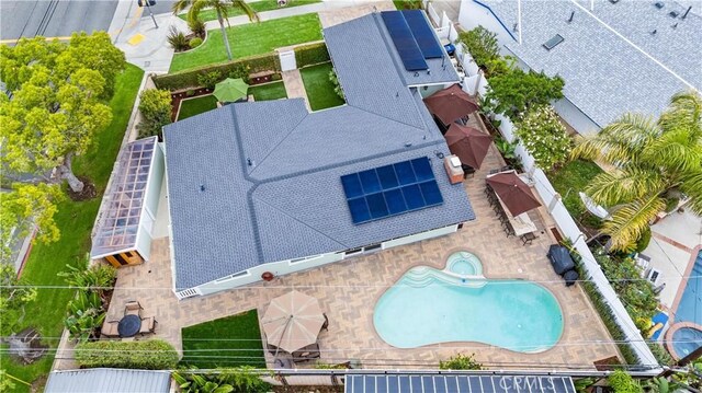 249 Loyola Rd, Costa Mesa, CA 92626 - view from above of property with a pool area