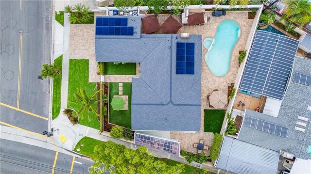 249 Loyola Rd, Costa Mesa, CA 92626 - bird's eye view of a pool area