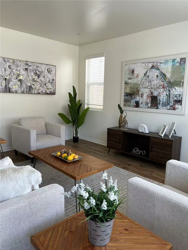 7739 Lupin St, Chino, CA 91708 - living room with baseboards and wood finished floors