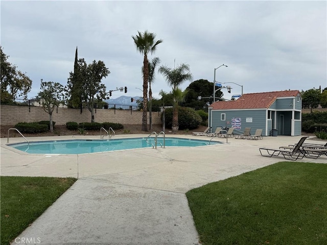1254 W Van Koevering St, Rialto, CA 92376 - community pool featuring a patio area