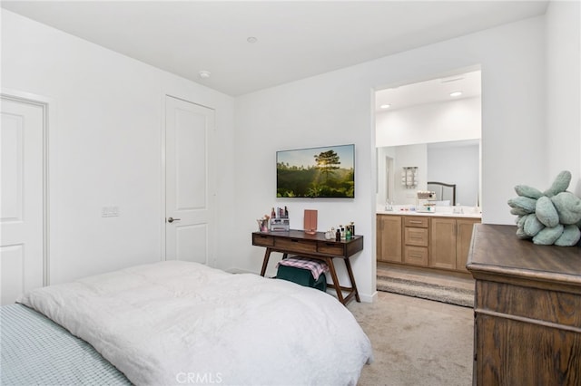 39376 Corvina Ln, Temecula, CA 92591 - bedroom with light colored carpet and ensuite bath