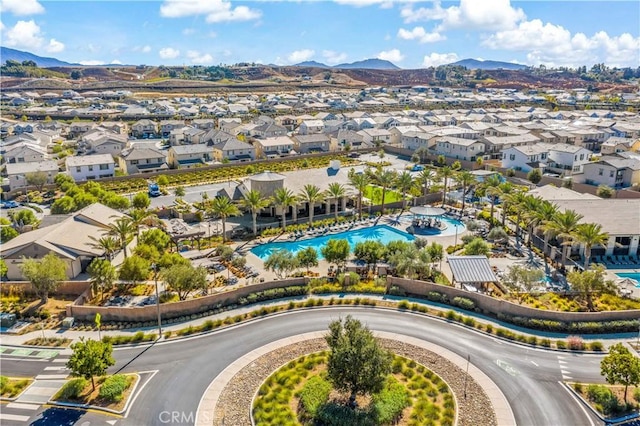 39376 Corvina Ln, Temecula, CA 92591 - aerial view of residential area featuring a pool area and mountains