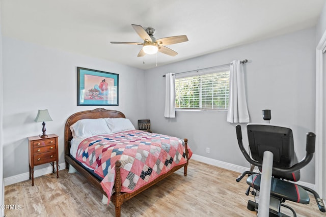 1350 Elder St, Oxnard, CA 93036 - bedroom with light wood-type flooring and ceiling fan