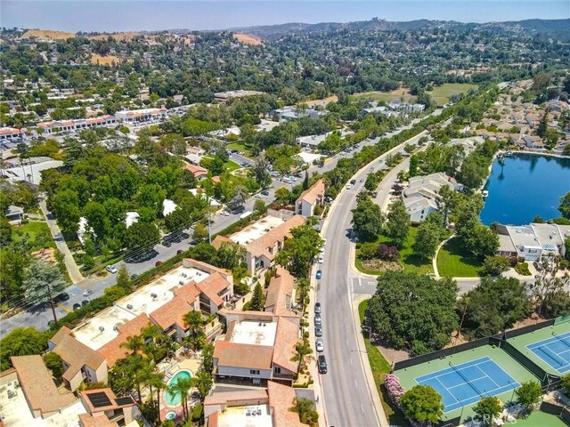 23391 Park Sorrento Unit 62, Calabasas, CA 91302 - aerial overview of property's location featuring nearby suburban area and a nearby body of water