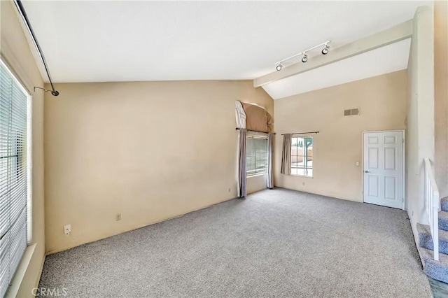 3065 Sabre St, Rosamond, CA 93560 - carpeted spare room featuring lofted ceiling