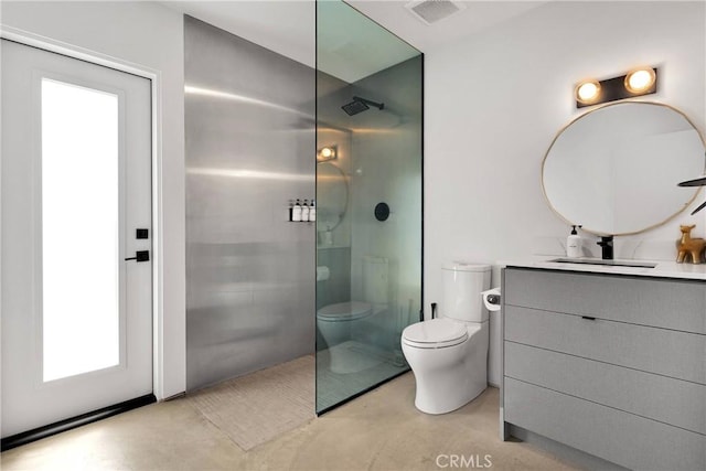 64177 Sullivan Rd, Joshua Tree, CA 92252 - bathroom with toilet, vanity, and a walk in shower