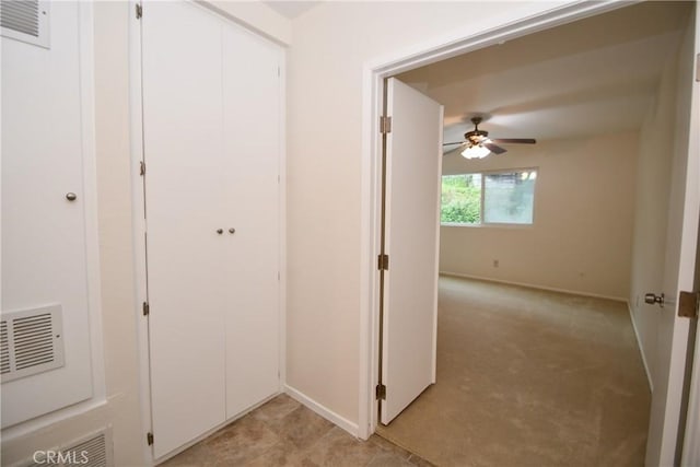1069 Donahue St, San Diego, CA 92110 - hall with light carpet and baseboards