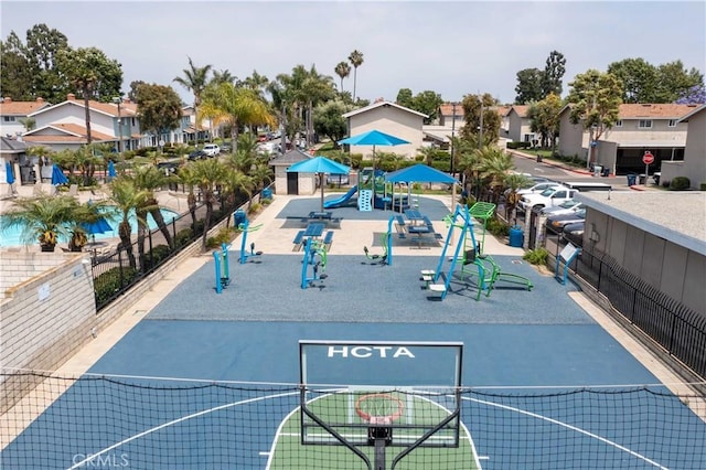 19847 Coventry Ln, Huntington Beach, CA 92646 - view of basketball court with a residential view