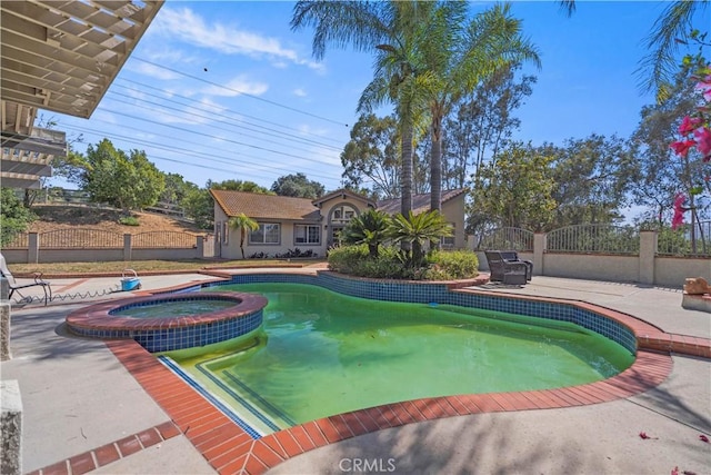 20905 Running Branch Rd, Diamond Bar, CA 91765 - view of pool with a patio area and a pool with connected hot tub