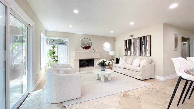 4 Salerno, Irvine, CA 92614 - living area with recessed lighting and a premium fireplace
