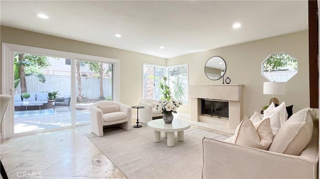 4 Salerno, Irvine, CA 92614 - living area with recessed lighting and a high end fireplace