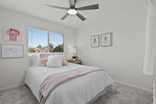 21905 Grovepark Dr, Saugus, CA 91350 - bedroom featuring carpet floors, baseboards, and ceiling fan