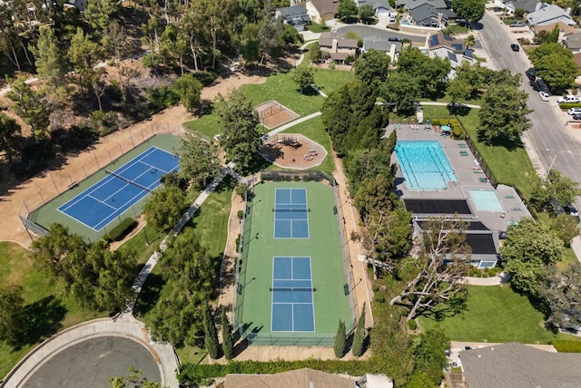 21905 Grovepark Dr, Saugus, CA 91350 - bird's eye view of a pool area